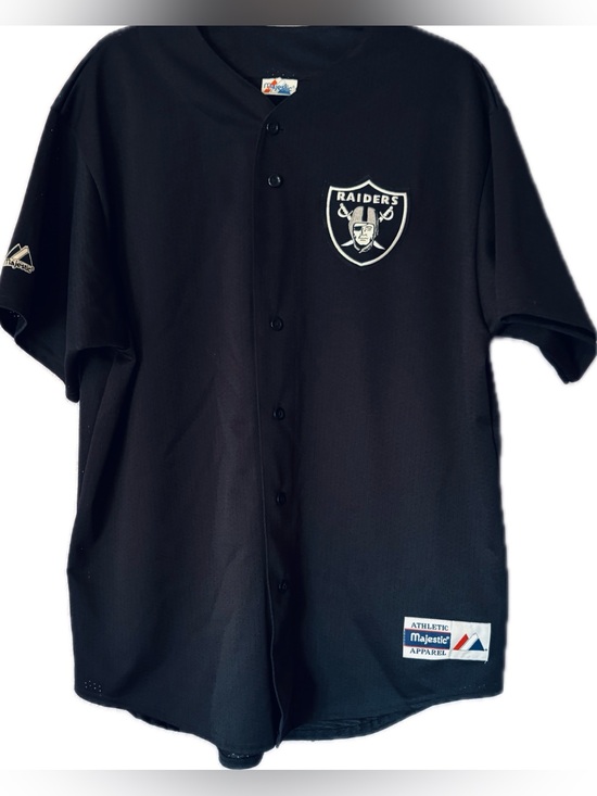 Majestic Other - Vintage Black Oakland Raiders Baseball Jersey XL